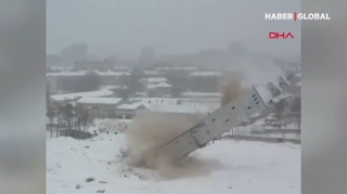 Nəhəng lift qalası partladıldı – ANBAAN VİDEO 