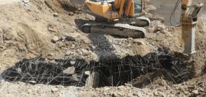 Yol inşaat işləri zamanı qaz xətti zədələnib - Şəkidə