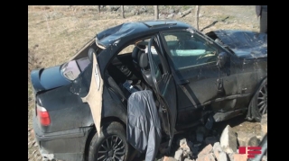 Zaqatalada yol qəzası baş verib, sürücü xəsarət alıb  - FOTO 