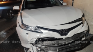 Bakıda üç avtomobil toqquşub  - FOTO