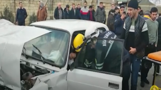 Bakıda AĞIR QƏZA: 2 nəfər xəsarət aldı   - VİDEO