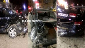 "Kamikadze" sürücü Mehdiabadda maşınları əzdi - VİDEO