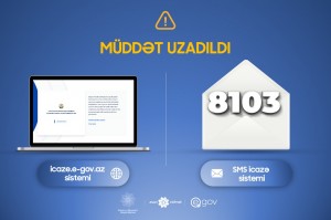 8103 SMS icazə sisteminin qüvvədə olma müddəti uzadıldı                                    - RƏSMİ - VİDEO