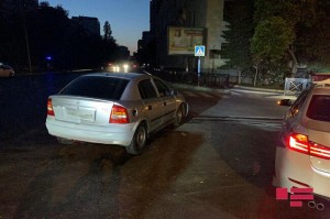 Bakıda 2 avtomobil toqquşub, sürücülərdən biri xəsarət alıb