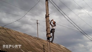 Güclü külək və yağış bir sıra fəsadlar törədib - FOTO