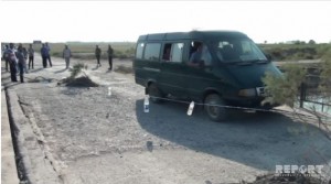 Sabirabadda körpü qəzalı vəziyyətə düşüb - FOTO