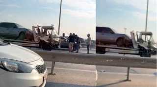 На трассе Баку-Сумгайыт произошла цепная авария - ВИДЕО