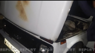 Qaxda "Niva" markalı avtomobil yanıb - FOTO