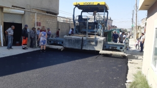 Masazırda küçələrə asfalt çəkilir - FOTO