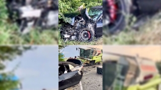 Kombayna çırpılan “BMW” kolluğa girdi   - VİDEO