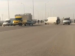 Hövsan yolunda zəncirvari qəza - VİDEO