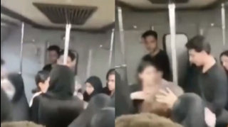 Tehran metrosunda zorakılıq:  Hökumət muzdlusu hicabdan imtina edən qadına əl qaldırdı   - VİDEO - VİDEO