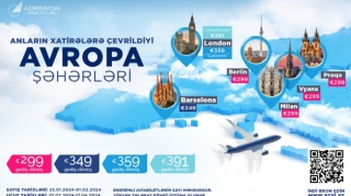 AZAL Avropanın altı şəhəri üzrə aviabiletlərə endirim edir 