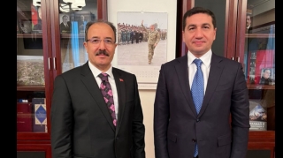 Посол Турции в Азербайджане встретился с Хикметом Гаджиевым - ФОТО
