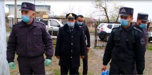 Xocalı rayon Polis Şöbəsinin əməkdaşları “Evdə qal” devizi altında aksiya keçirib - FOTO