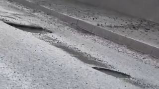 Qar yağdı, Zabrat yolu bu vəziyyətə düşdü - VİDEO 