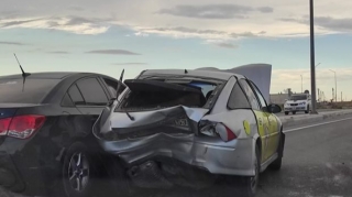 Bakıda zəncirvari qəza: Üç avtomobil toqquşdu - FOTO 