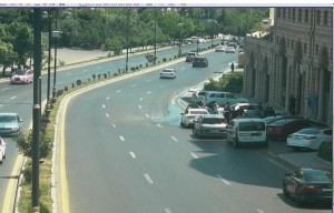 Tbilisi prospektində maşın yanıb - FOTO