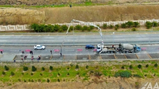 Zığ-Hava limanı avtomobil yolunda təmir-bərpa işləri aparılır  - FOTO