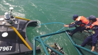 Xəzərdə itmiş xüsusi aparat 2 saat sonra tapıldı - FOTO 