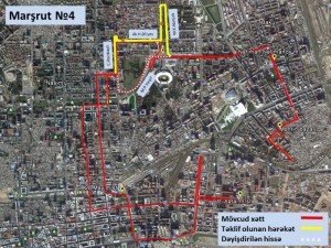 Sərnişinlərin diqqətinə: bu marşrutun yolu dəyişdirildi - XƏRİTƏ