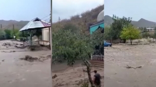 Tovuzda sel suları məktəb və evlərə doldu  - VİDEO