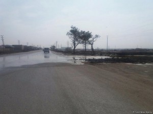 Zabrat-Kürdəxanı yolunu su basıb - FOTO