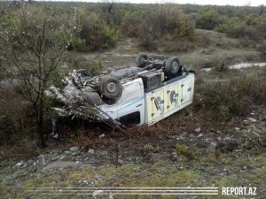 Oğuzda yol qəzası baş verib, xəsarət alan var