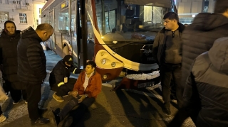 Автобус Baku Bus сбил мотоциклиста - ФОТО +ВИДЕО  