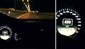 Sürücü avtomobili 320 kilometr sürətlə sürdü – VİDEO