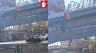 Təbrizdə Güney Azərbaycanın Milli Mübarizə bayrağı dalğalanır - VİDEO 