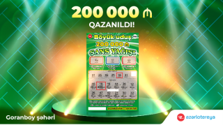 “Şans Yağışı”nda ilk böyük uduş – 200 000 manat Goranboyda qazanıldı 