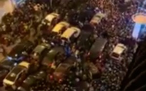 Bakıda Yeni il gecəsi şok tıxac yarandı - VİDEO