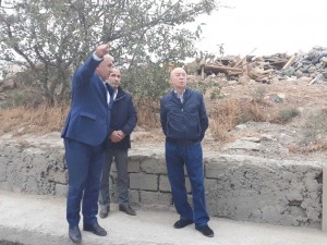 Fövqəladə hallar naziri Badamdar şosesində baş verən sürüşmə zonasına gedib