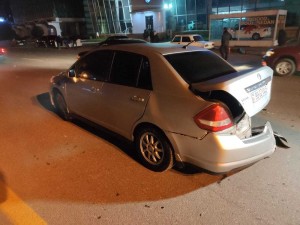 Bakıda iki avtomobil toqquşub