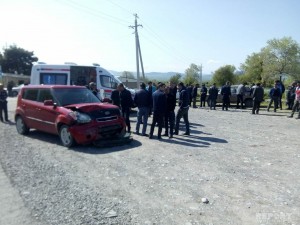 Oğuzda baş verən yol qəzasında Türkiyə vətəndaşı xəsarət alıb - FOTO