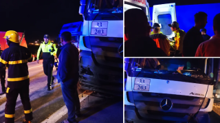 Bakı-Qazax yolunda AĞIR QƏZA:  Yanacaqdaşıyan maşın traktora çırpıldı - VİDEO