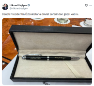 Hikmət Hacıyevə Özbəkistan səfərində özəl hədiyyə - FOTO