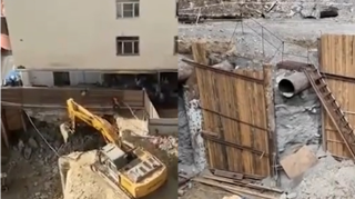 Həzi Aslanovda tikinti işlərinə etiraz: “Binanın altı qazılır”  - VİDEO