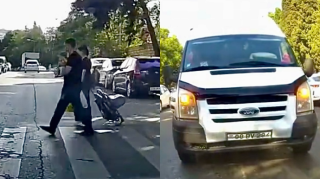 Biləcəridə yük maşını piyadalara yol verən “Prius”a çırpıldı   - VİDEO