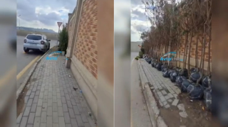 Sultəpədə səki problemi: Piyadalar çətinliklə hərəkət edir – VİDEO  