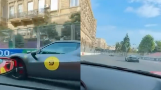 Bakıda “Ferrari”lər "Formula-1" trekində yarışdı  - VİDEO