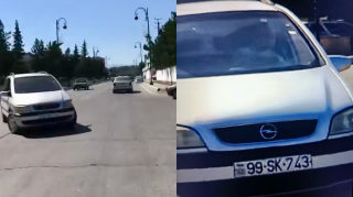 Qubada qayda pozan sürücü az qala qəza törədəcəkdi   - ANBAAN VİDEO
