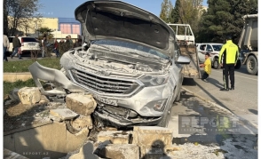 Sumqayıtda piyadaları vuran avtomobil YANIB   - FOTO - VİDEO