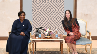 Leyla Əliyeva Zimbabvenin birinci xanımı ilə görüşdü - FOTO