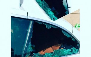 Samirin maşınına hücum ediblər - FOTO