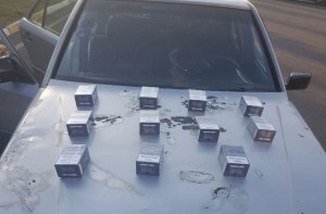 Avtomobildən qanunsuz siqaretlər aşkarlanıb - FOTO