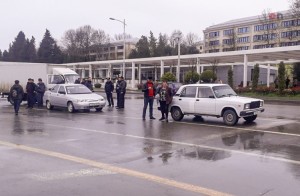 Mingəçevirdə üç avtomobil toqquşub - FOTO