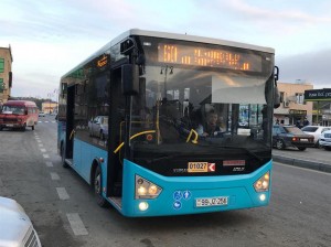 Yeni xəttə buraxılan avtobusda qəza - FOTO