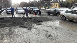 Sürücülərin nəzərinə: Bu yolda təmir gedir - FOTO